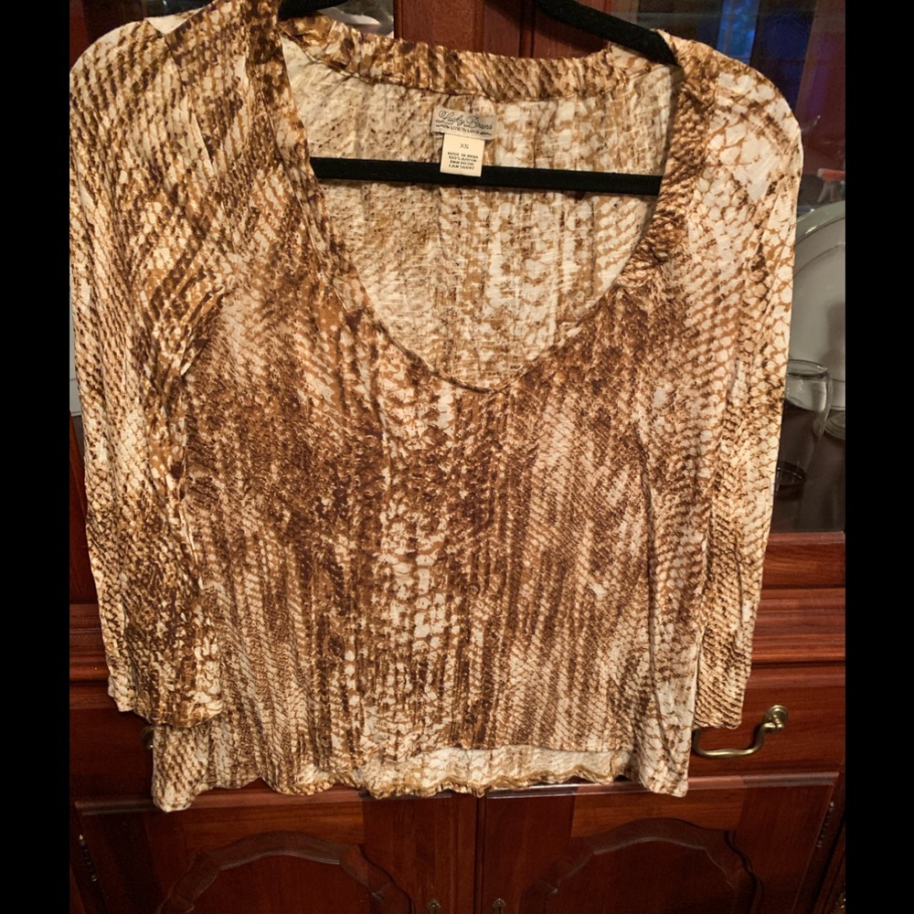 EUC Lucky Brand Python Print Top